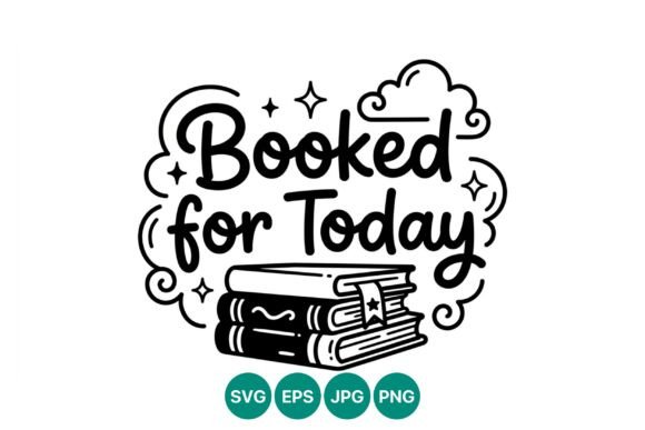 Booked for Today Stacked Books Vector: A Fresh Graphic for Content and Branding