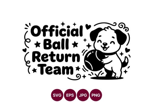 Cute Puppy Ball Return Design: Playful Graphics for Blog & Editorial Use