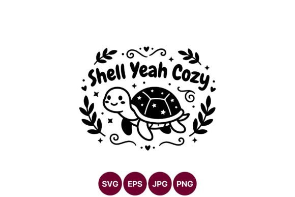 Cute Turtle Cozy SVG Design: A Versatile Graphic for Warm Branding and Illustration Projects