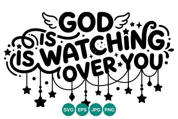 God is Watching You Hand Lettering: A Thoughtful Editorial Design Asset for Blogs and Digital Content