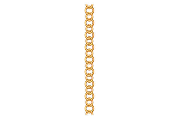 Golden Chain Vertical Border: Premium Graphics for Jewelry & Lifestyle Branding