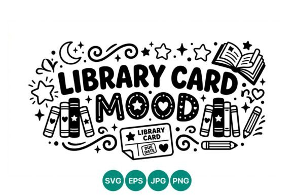 Library Card Mood Black and White Vector: A Visual Asset for Thoughtful Blog Graphics