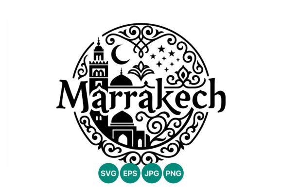 Marrakech Arabic Ornamental Circle Graphics for Branding & Illustrations
