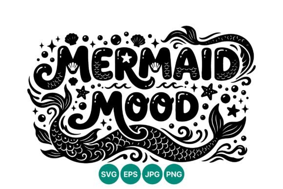 Mermaid Mood Whimsical Sea Shells Vector Graphics for Crafting & Illustrations
