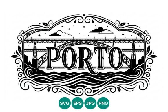 Porto Vector Art with Ornate Waves & Graphics for Editorial Design