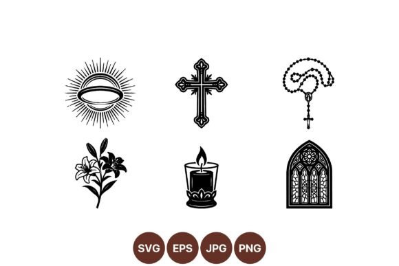Religious Icon Vector Collection: Graphics & Illustrations for Handmade Crafting
