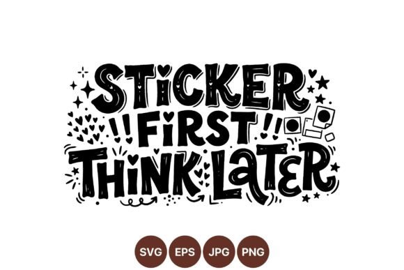 Sticker First Hand Lettering Design: Playful Illustrations for Energetic Brand Graphics
