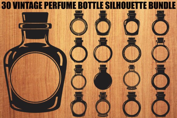 Vintage Perfume Bottle Bundle: Elegant Graphics for Lifestyle & Editorial Design