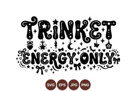 Whimsical Trinket Energy Design: A Playful Graphic for Festive Branding